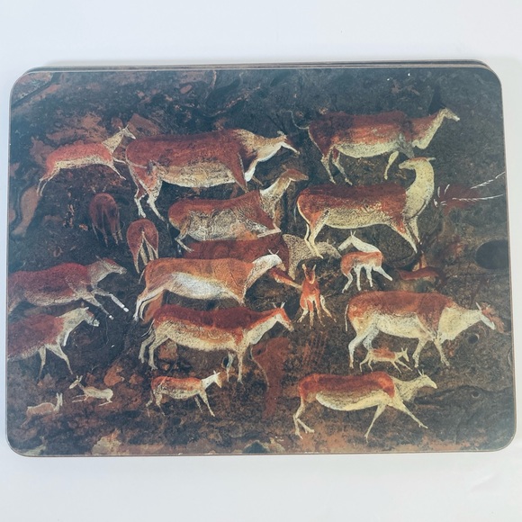 Vtg Pastiche Prestige Tableware Placemats Set of 6 Aboriginal Bushmen Rock Art - Picture 5 of 13